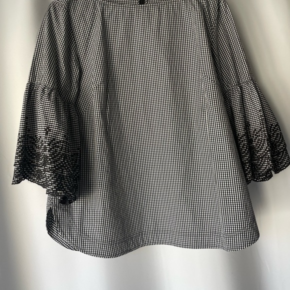 Ralph Lauren Black and White Gingham top NWOT size Large - Picture 2 of 5